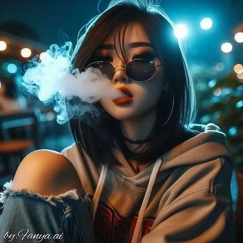 Ảnh cá nhân cô nàng khói thuốc màu ảnh trầm lạnh