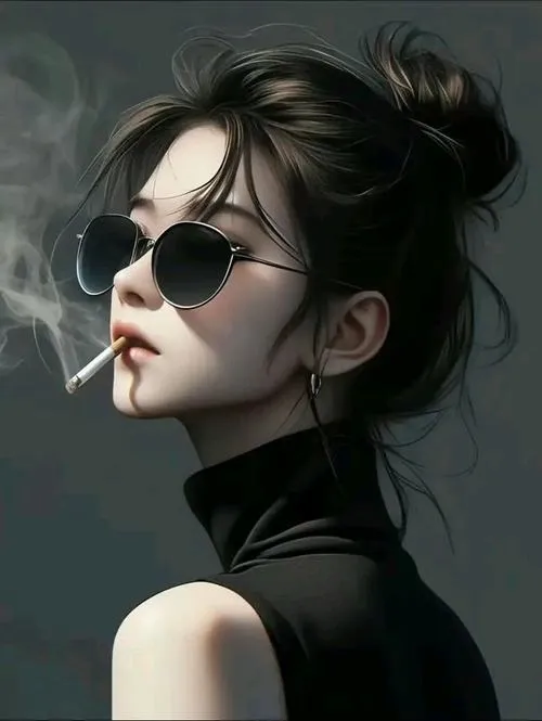 Hình profile cute con gái khói mờ sâu