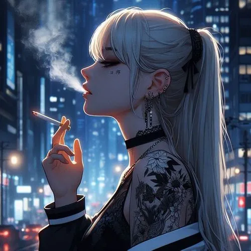 Ảnh avatar ngầu cô nàng nền tối mood trầm