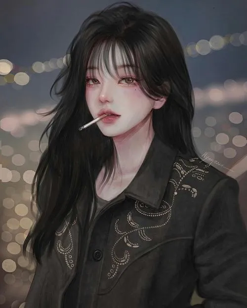 Avatar nữ hút thuốc phong cách trầm dành cho người không thích ồn ào