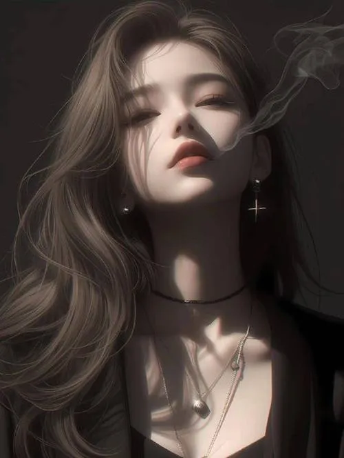 Ảnh hiển thị cô nàng ánh mắt nhìn xa buồn