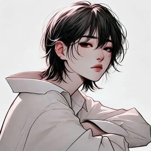 Avatar dễ thương tóc ngắn tông màu lạnh lạnh vibe rõ.