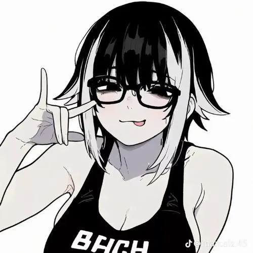 Hình avatar cute tóc ngắn trang phục đen bổ trợ phong cách.