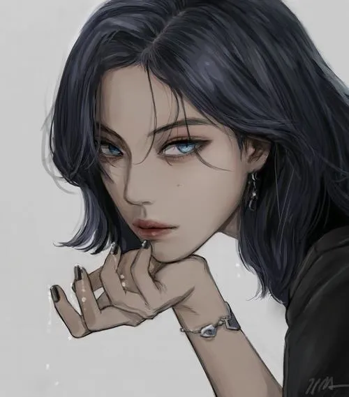 Ảnh đại diện Pixie cut tóc ngắn ánh sáng khối làm mặt sắc.