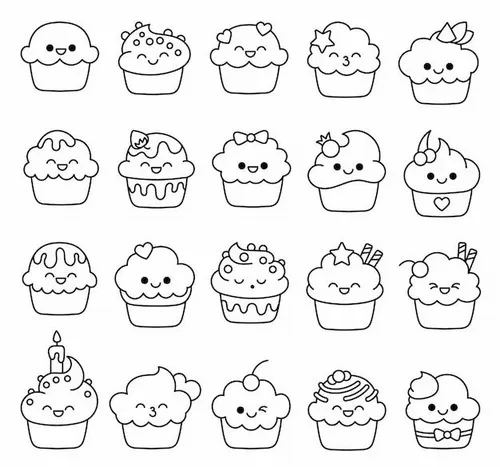 14 Hoạt động tô màu donut tí hon mặt cười siêu cute