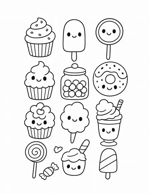 10 Trang tô màu donut pastel ngọt ngào bé nào cũng thích