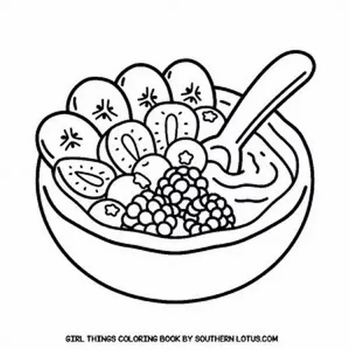 4 Tranh tô màu đồ ăn tí hon tạo cảm hứng vui vẻ cho trẻ nhỏ