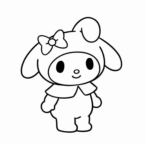 1 Gợi ý tranh Sanrio với Kitty Melody Kuromi cho giờ tô màu đầy cảm xúc