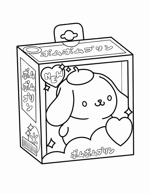 16 Mẫu tranh tô màu Kuromi mũ tím tinh nghịch khiến bé bật cười.