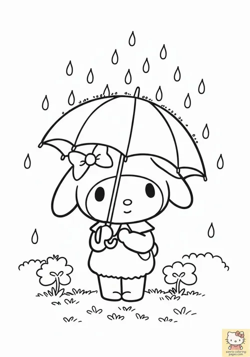 20 Tô màu sáng tạo cùng Sanrio cho trẻ thích hình dáng tròn xinh.