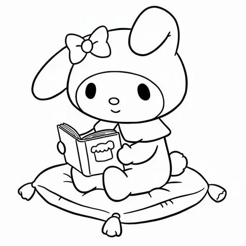37 Mẫu tranh tô màu Sanrio có bánh kem sao trời giúp bé tưởng tượng.