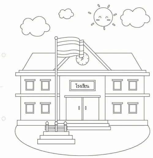 32 Tranh tô màu cửa lớp mở đón các bạn nhỏ