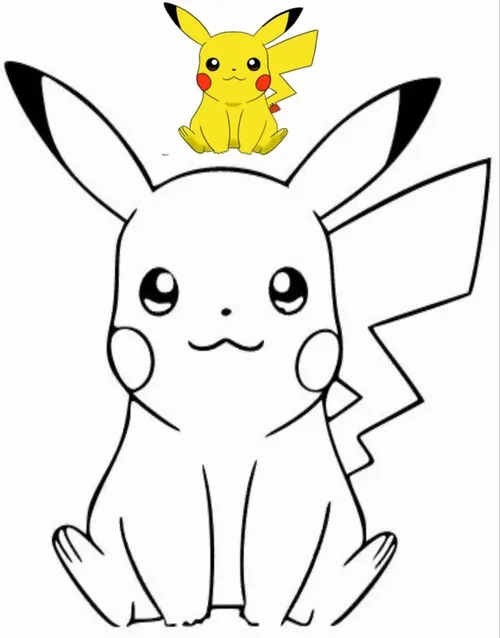 9 Hình tô Pikachu ngoại hình nổi bật với má đỏ và đuôi sét cho bé mê Pokémon
