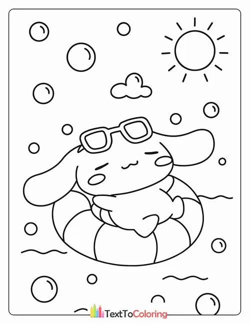 18 Tranh tô màu Kuromi nền tối tím chàm