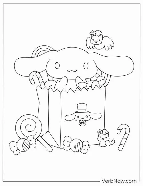 15 Tờ giấy tô màu Cinnamoroll Kuromi đáng yêu cho trẻ 4 tuổi