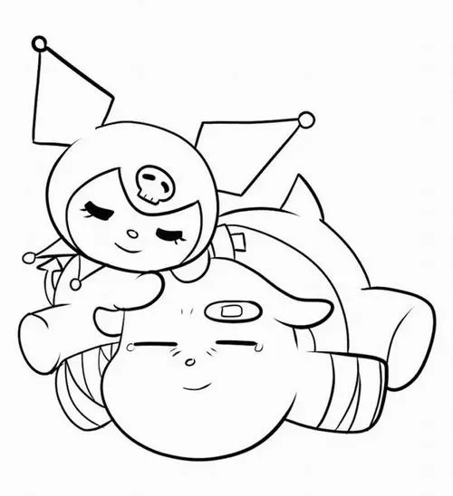 7 Tranh tô màu Cinnamoroll và Kuromi cute nhìn là muốn tô ngay