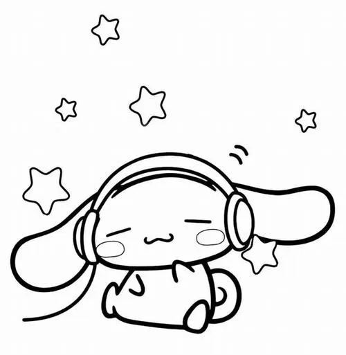 5 Hình vẽ tranh tô màu Cinnamoroll Kuromi cho bé 5 tuổi