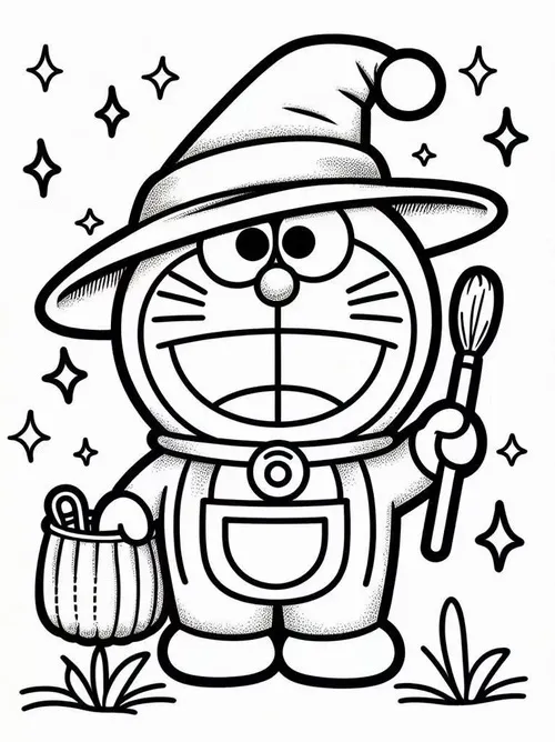 28 Trang vẽ Doraemon mở bảo bối khiến bé tò mò.