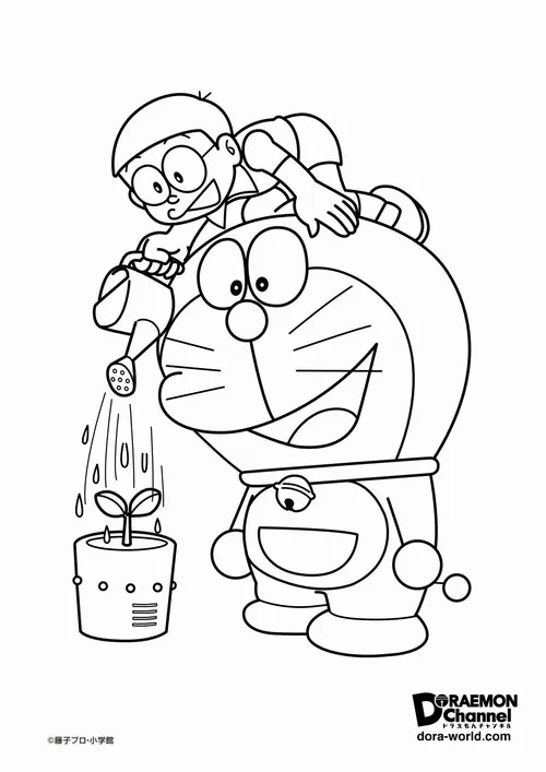 55 Hình Đô Rê Mon Tô Màu dễ thương thân xanh chuông vàng cho bé thỏa sức sáng tạo