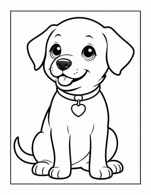 22 Tranh tô màu cún con siêu cưng giúp bé rèn kỹ năng tập trung