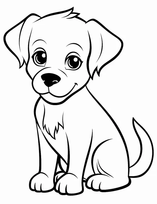 6 Tranh tô màu chó chibi dễ thương cho bé mê thú cưng