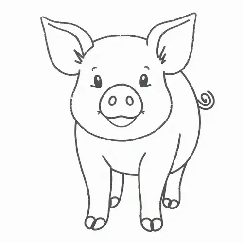 24 Tô màu sáng tạo lợn hồng bụng phệ giúp trẻ thỏa trí tưởng tượng