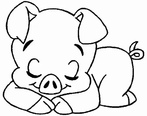 17 Hoạt động tô màu heo con đang chơi giữa đồng cỏ
