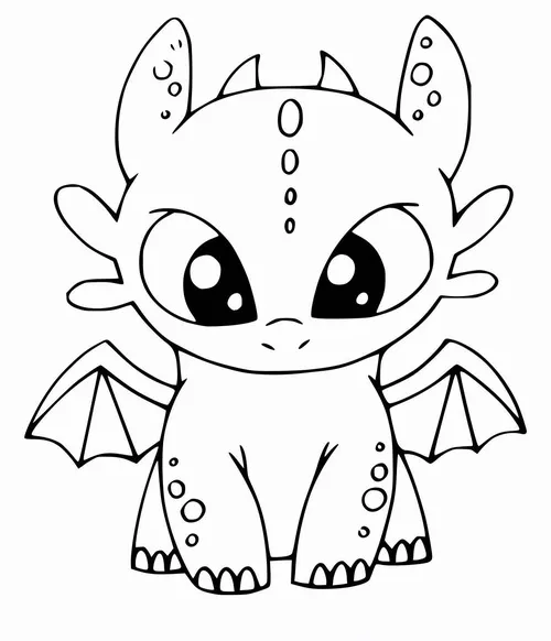 13 Bức tranh tô rồng nhỏ vảy óng ánh cho bé 3 tuổi