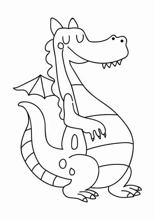 11 Trang tô màu long thần bay giữa mây trắng