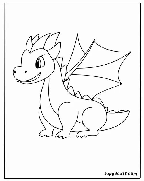 8 Hình vẽ tranh tô màu rồng cánh kim đặc biệt