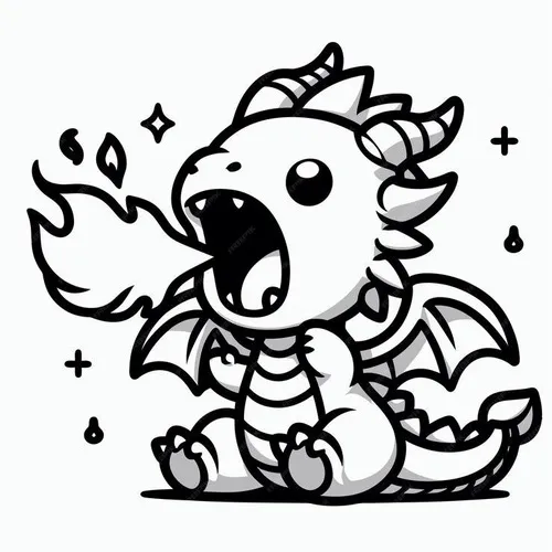 21 Trang tô màu rồng xanh lá thân dài mềm