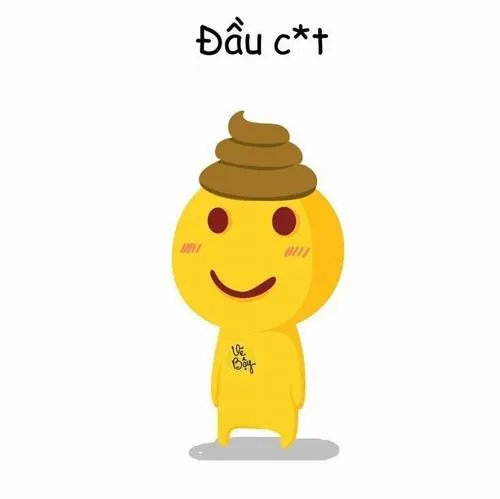 Hình icon khinh bỉ với biểu cảm cười nhếch mép rõ rệt