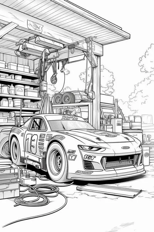 Hoạt động tô màu xe hiệu suất cao có cánh gió sau