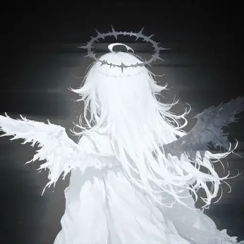 Hình profile trắng nữ khung tròn không gương mặt.