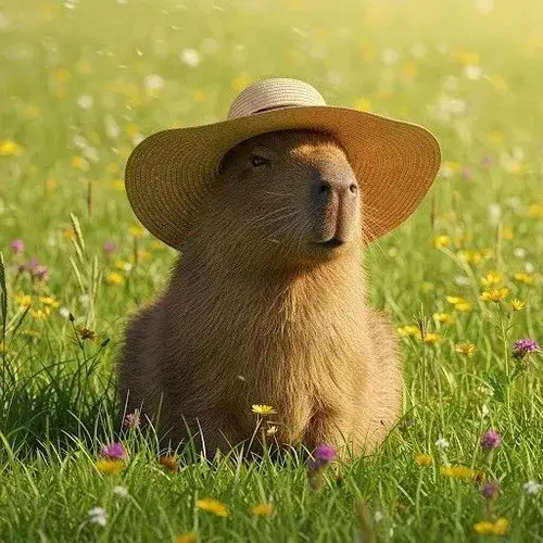 Meme capybara mặt đơ dùng lúc hết năng lượng cảm xúc