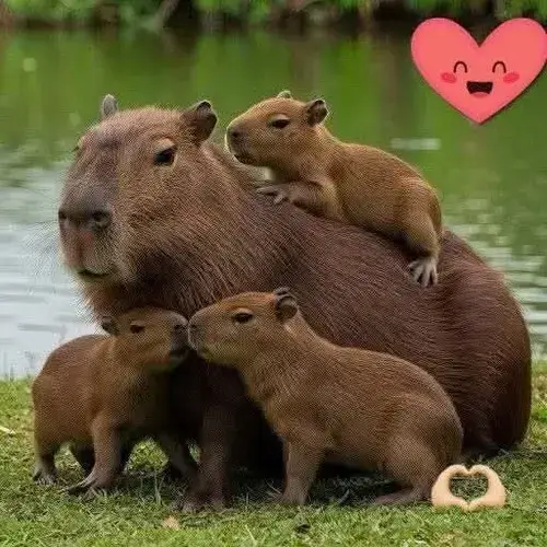 Meme động vật chuột lang nước đứng hình