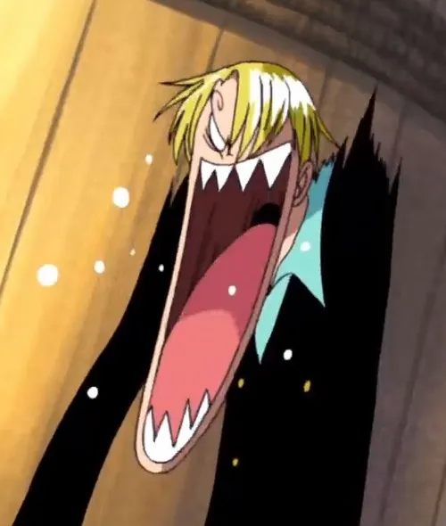 Ảnh chế biểu cảm lố Sanji chân lửa xoay chuyển khung hình