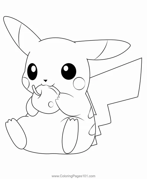 13 Hoạt động tô màu Pikachu phóng điện giúp bé rèn đôi tay khéo.
