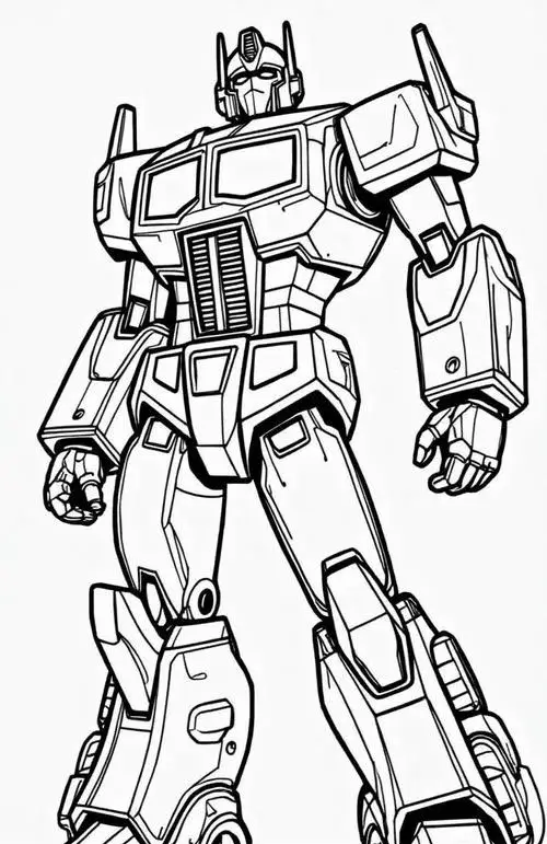 48 Bức tranh tô robot dễ thương cho trẻ 5 tuổi