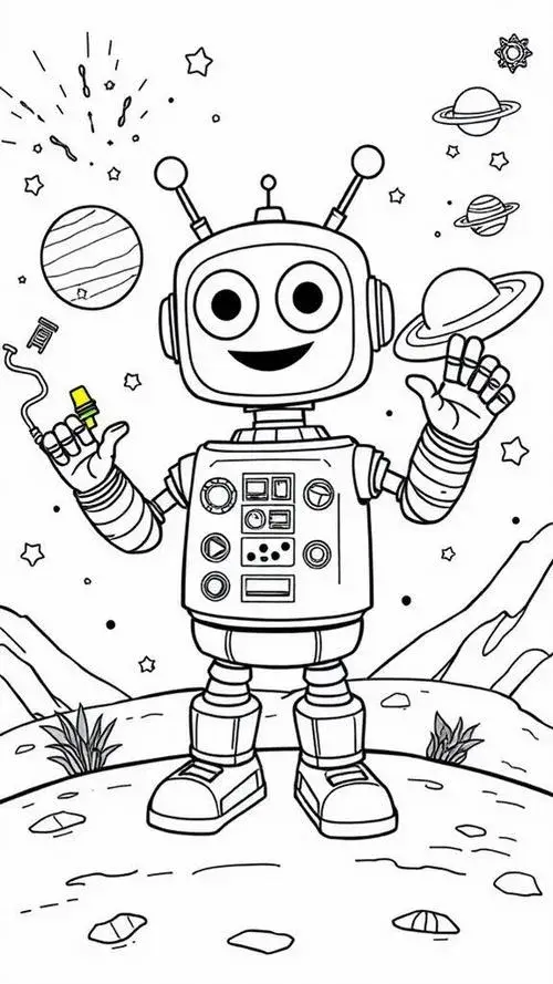 63 Cuối tuần tô màu robot cùng con vừa vui vừa gắn kết gia đình