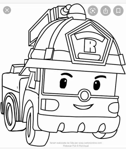 18 Tờ giấy tô màu robot đầu to mắt sáng