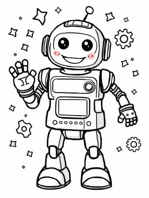 25 Trang tô màu robot chiến đấu bắn tia laser