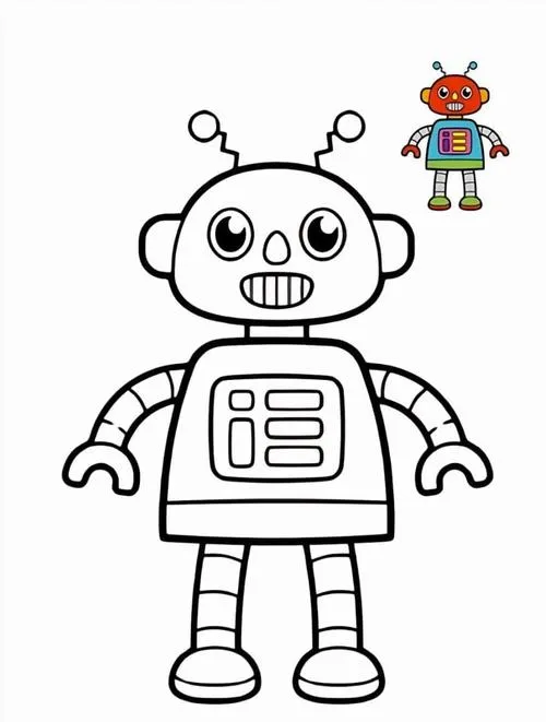 2 Tô màu robot cùng con cuối tuần nhìn bé mê là thấy vui