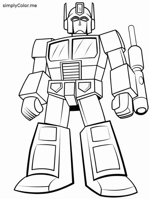 23 Mẫu tranh tô màu robot Optimus Prime oai phong