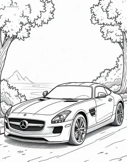 63 Hình tô màu ô tô nhiều màu sắc phối màu đơn giản