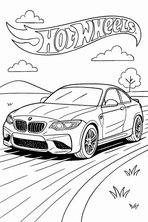 58 Bé tập tô màu phương tiện giao thông ô tô sáng tạo