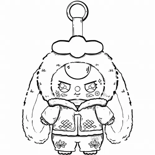 7 Tranh Baby Three áo đỏ tung tăng đón xuân cùng lân sư rồng chibi