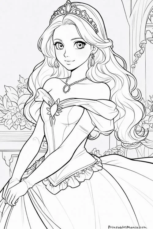 65 Trang học tô màu công nương Leia phong cách hoàng tộc