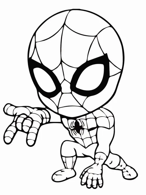 26 Mẫu tranh tô màu Spider Man Venom dáng bay giữa thành phố