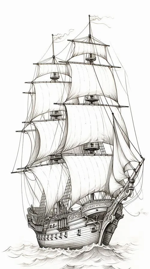 Tô màu sáng tạo thuyền đi gió cho bé 5 tuổi